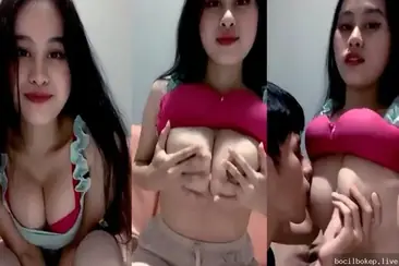 Istri nakal toket gede pamer ajak live ngentot